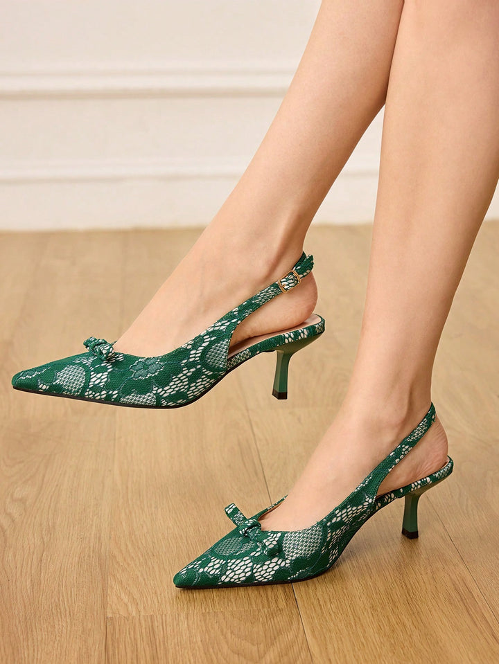 Pantofi cu toc SHEIN, verde