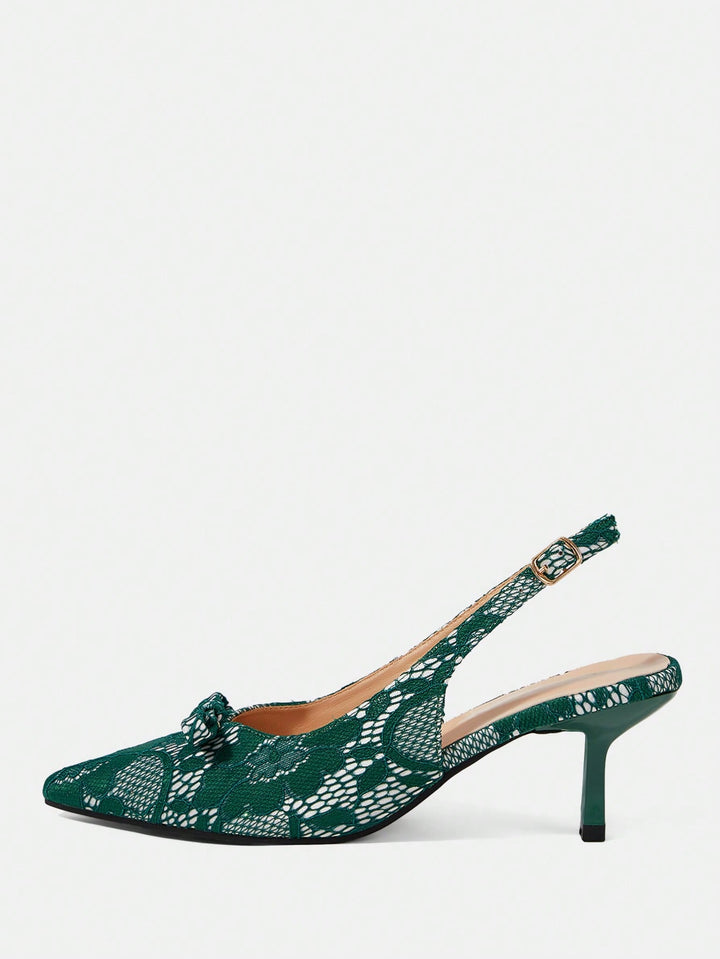 Pantofi cu toc SHEIN, verde