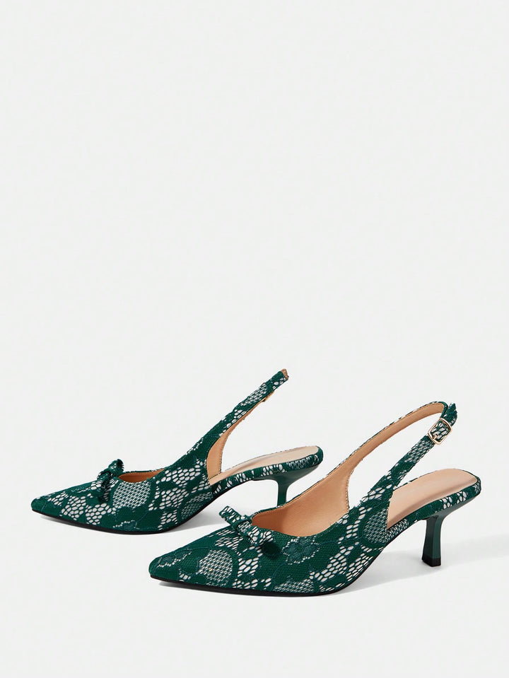 Pantofi cu toc SHEIN, verde