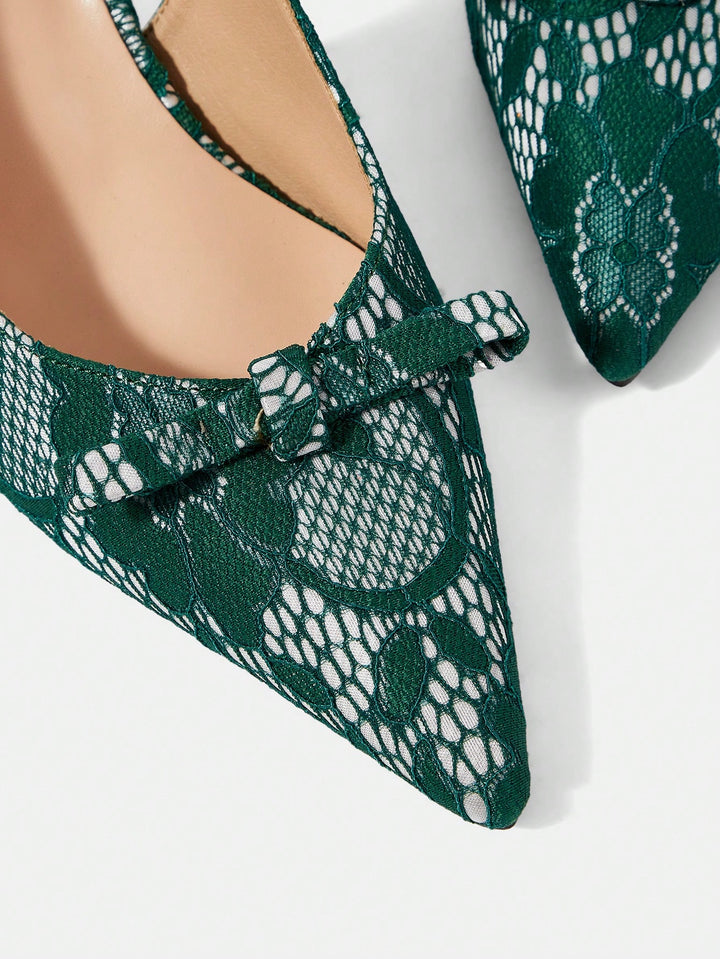 Pantofi cu toc SHEIN, verde