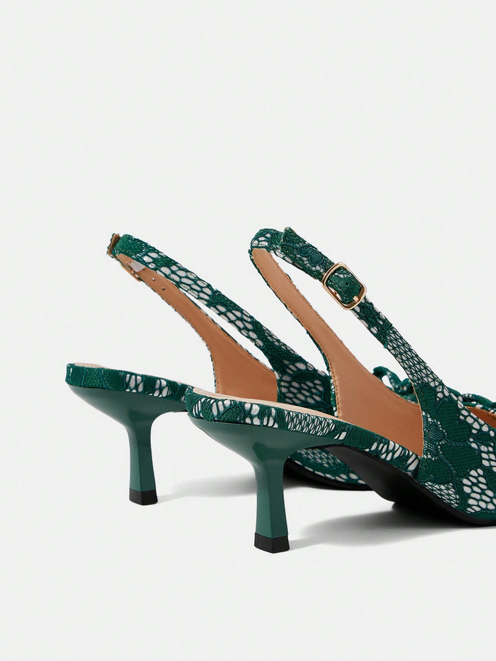 Pantofi cu toc SHEIN, verde