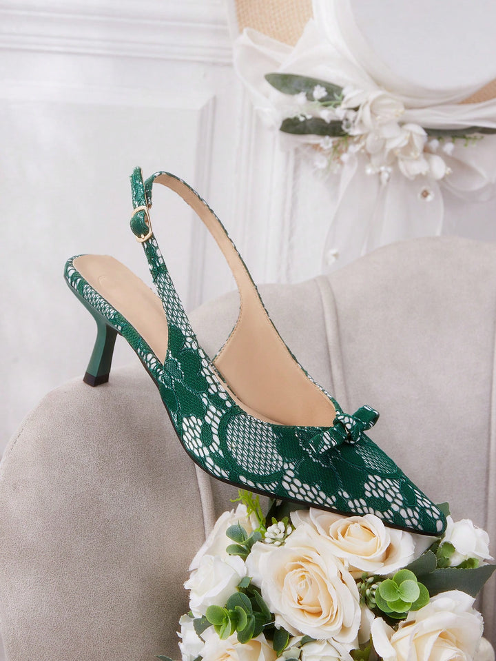 Pantofi cu toc SHEIN, verde