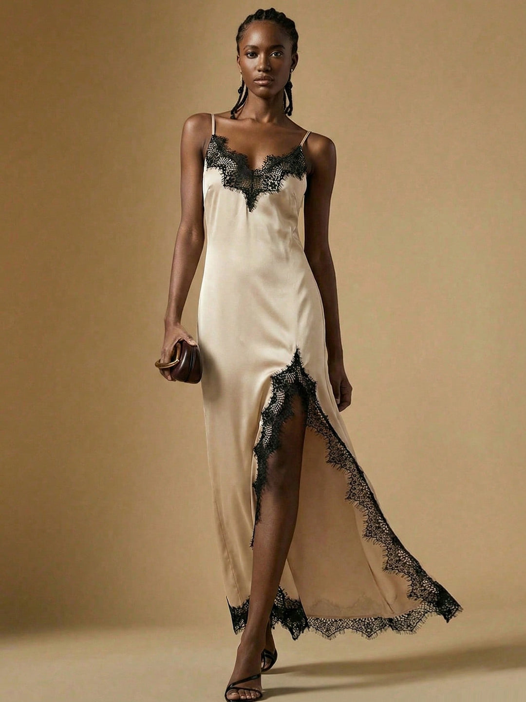Rochie maxi SHEIN, kaki