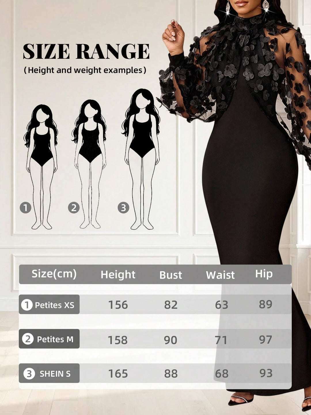 Rochie maxi SHEIN, negru