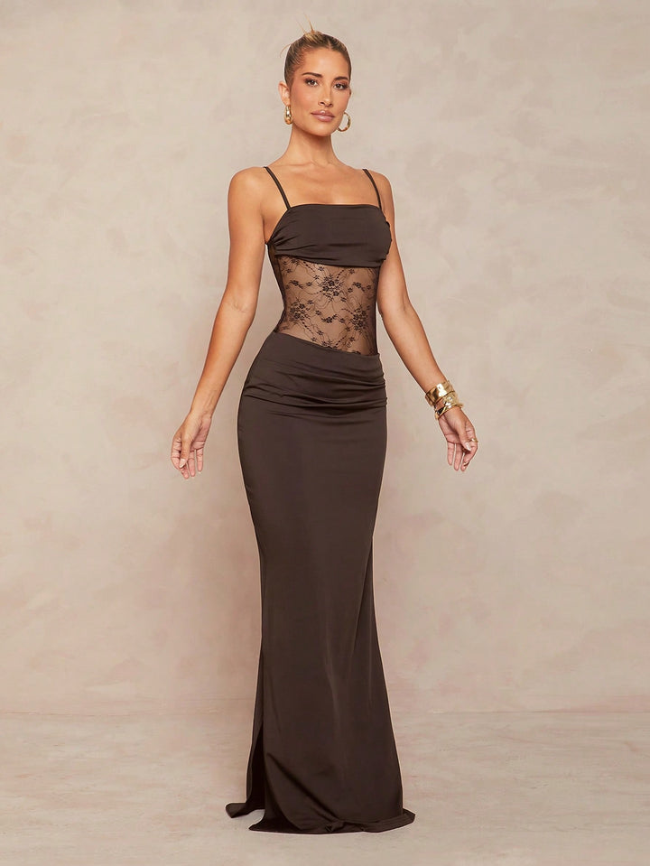 Rochie maxi SHEIN, maro