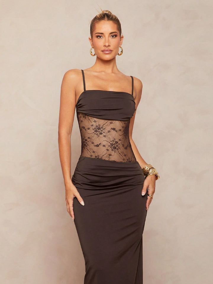 Rochie maxi SHEIN, maro