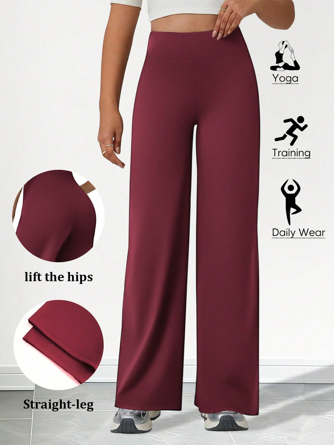 Pantaloni SHEIN, roșu