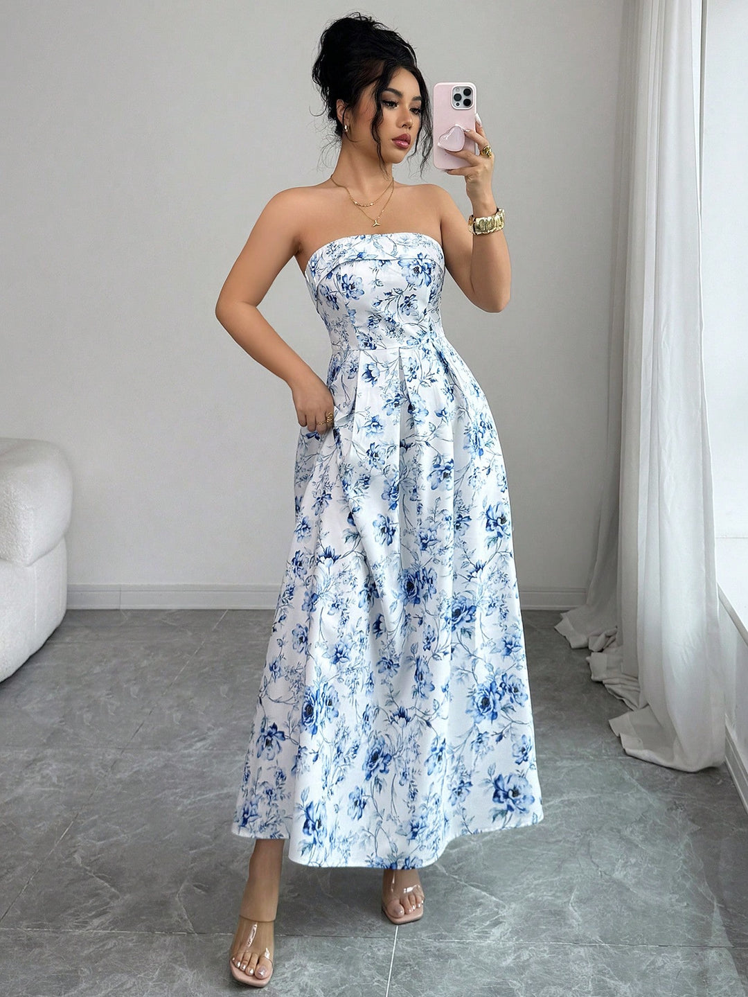 Rochie maxi SHEIN, albastru