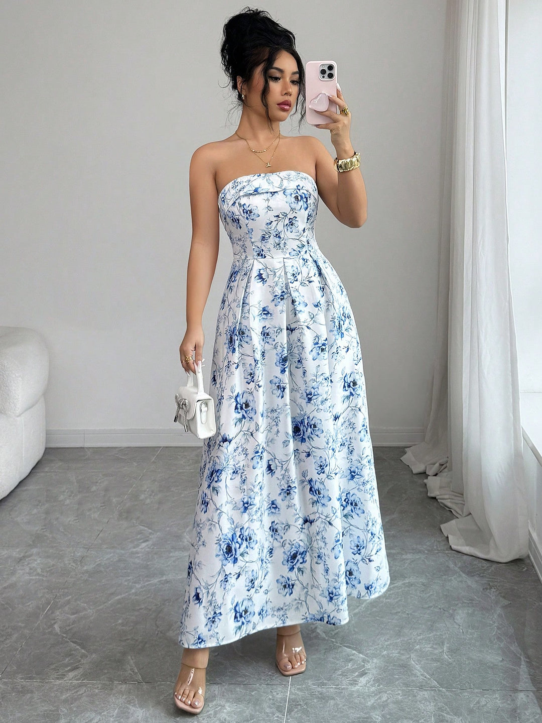 Rochie maxi SHEIN, albastru