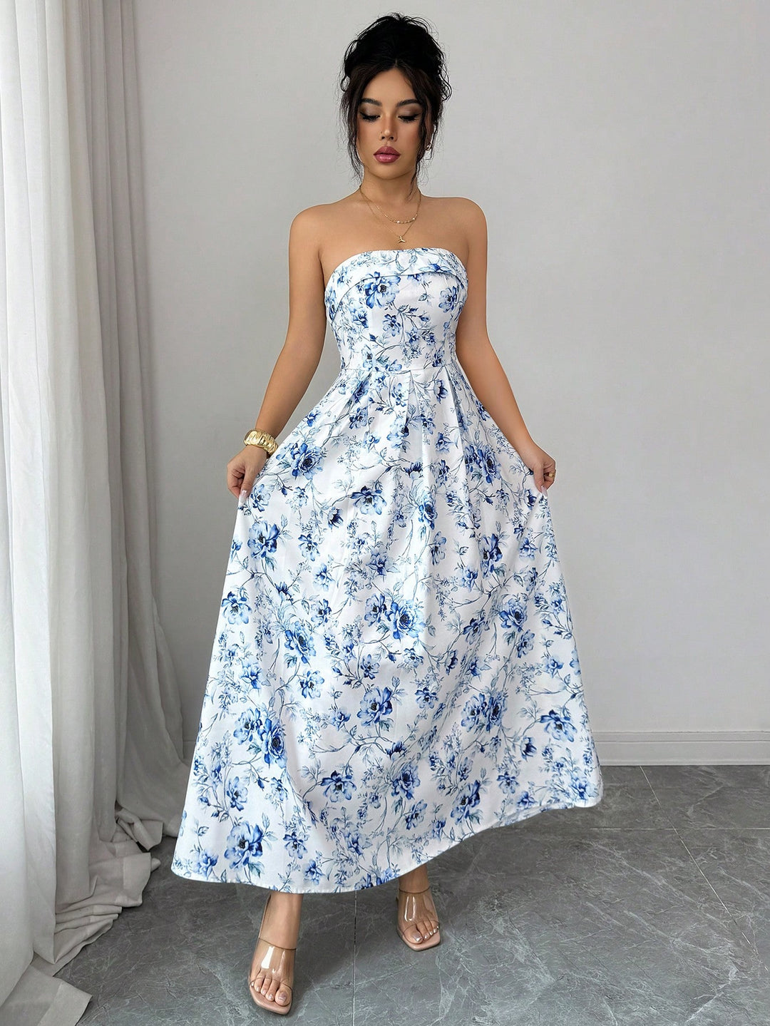 Rochie maxi SHEIN, albastru
