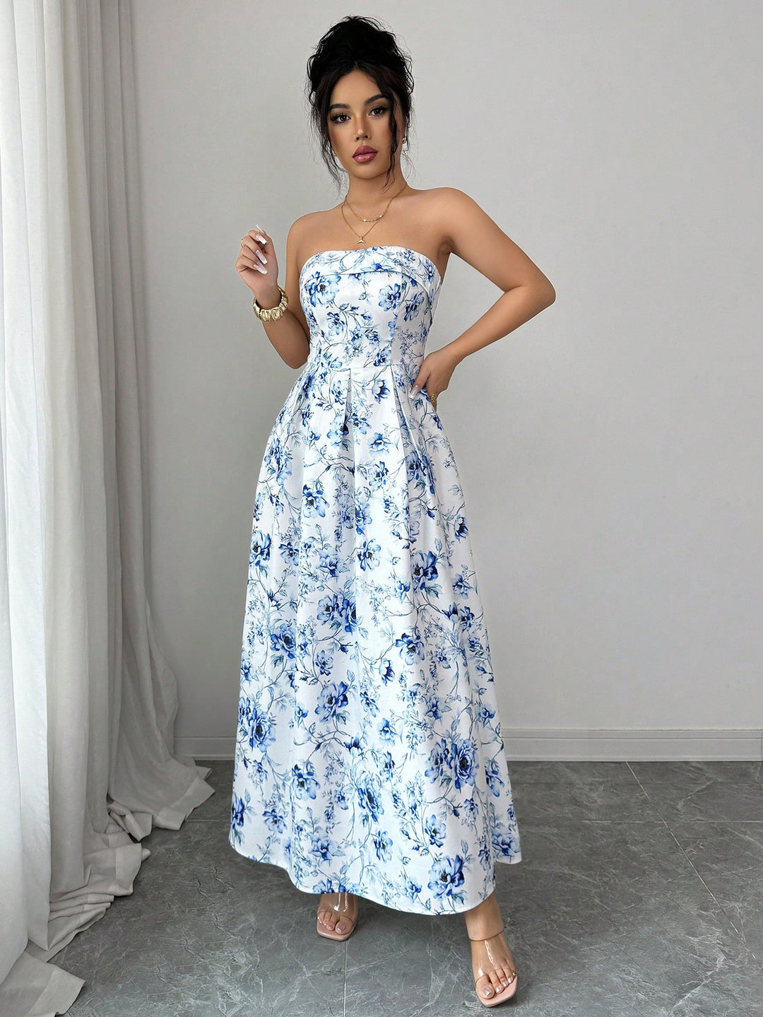 Rochie maxi SHEIN, albastru