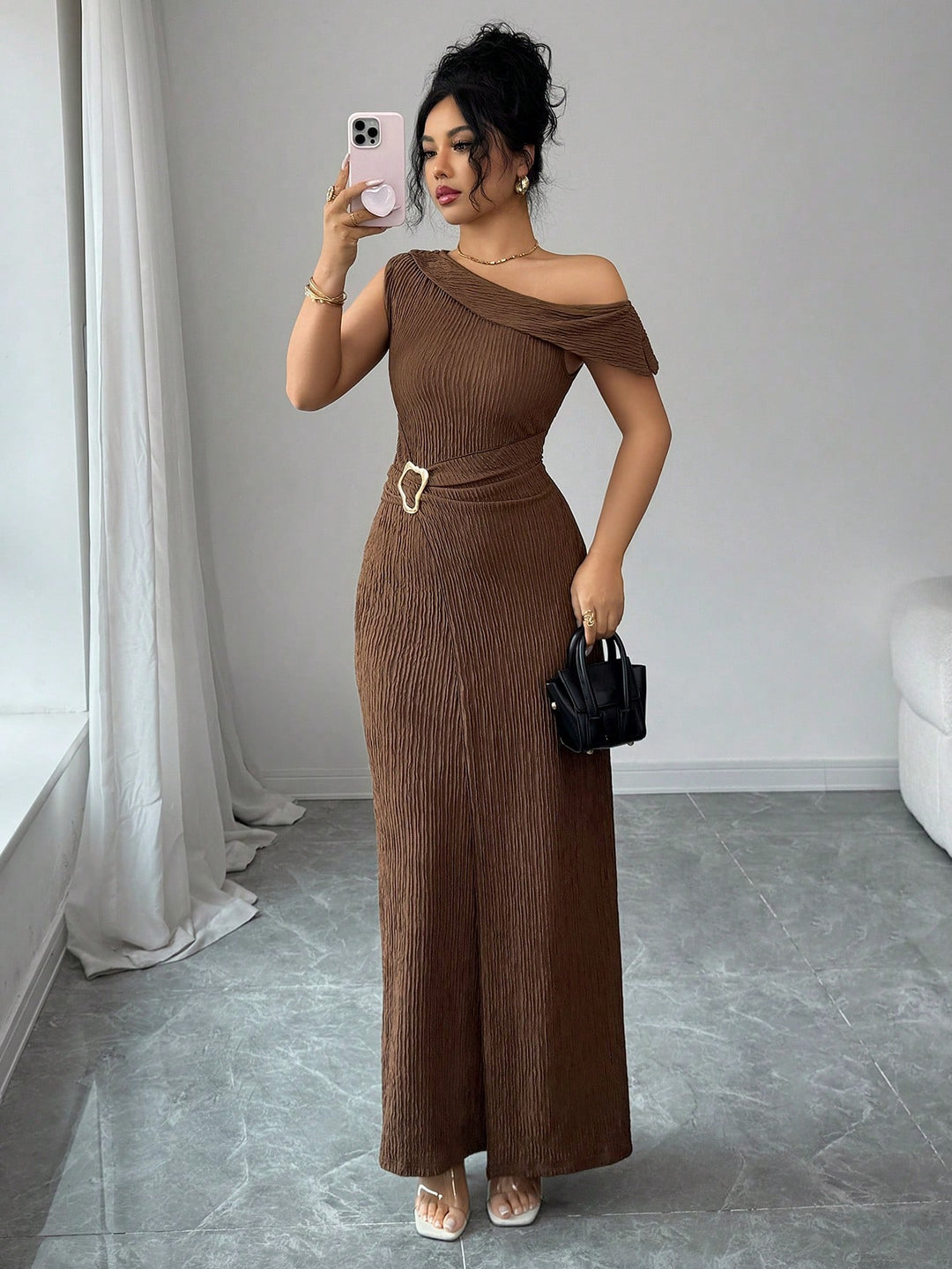 Rochie maxi SHEIN, maro