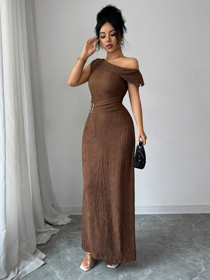 Rochie maxi SHEIN, maro