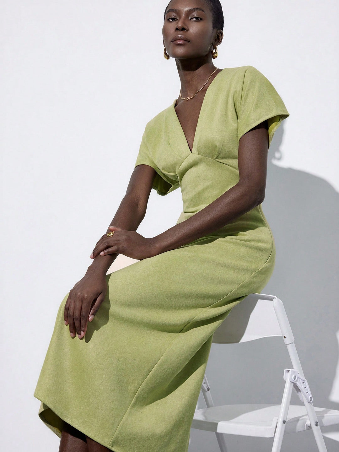 Rochie maxi SHEIN, verde