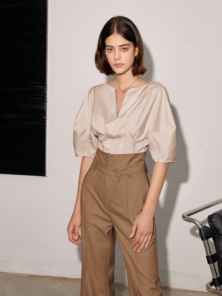Pantalon SHEIN, maro