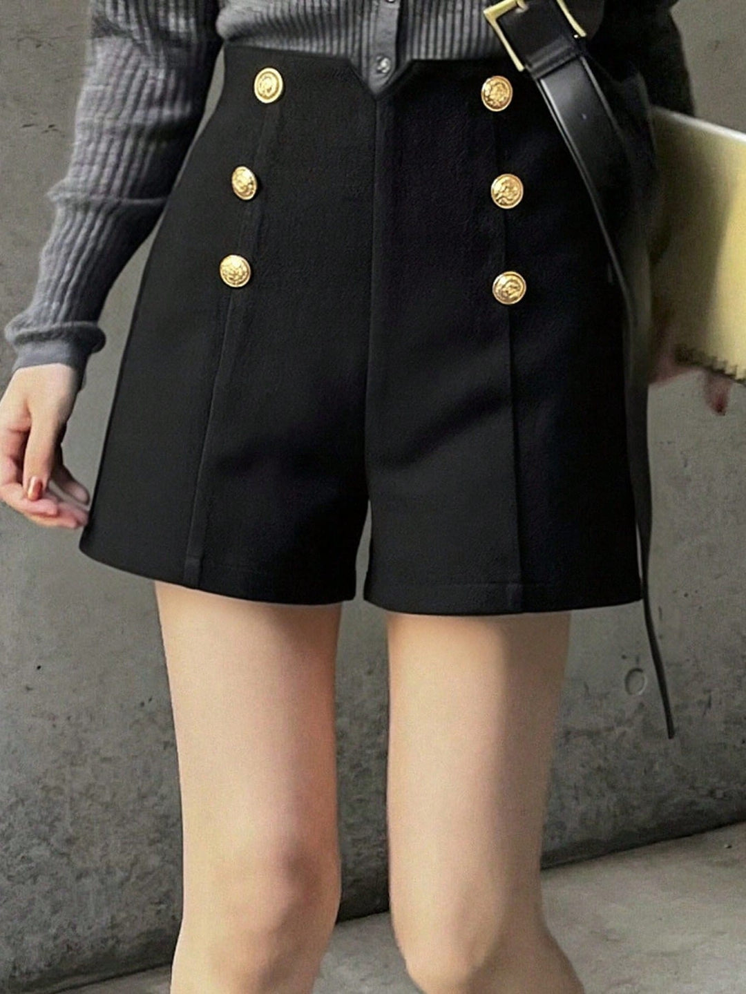 Pantaloni scurți SHEIN, negru