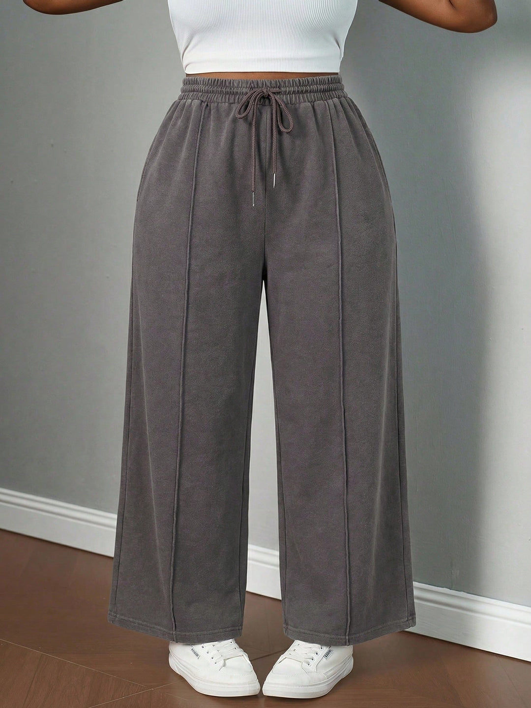 Pantaloni SHEIN, maro