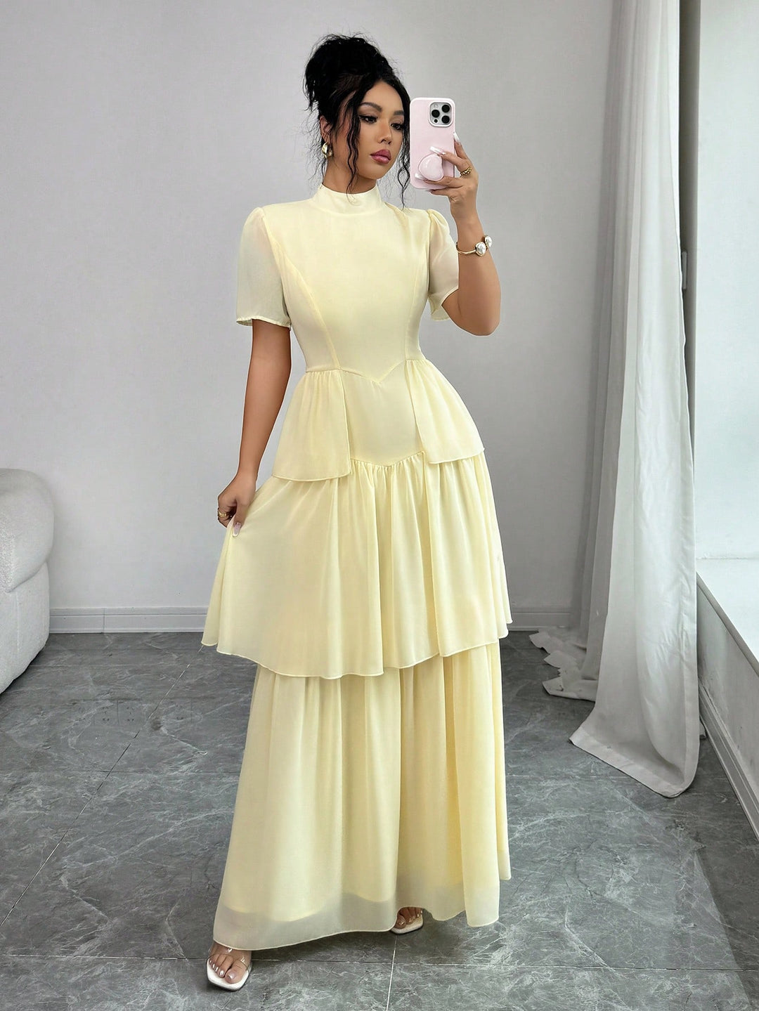 Rochie maxi SHEIN, galben