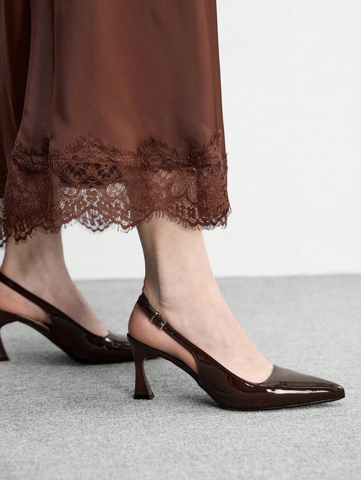 Pantofi cu toc SHEIN, maro