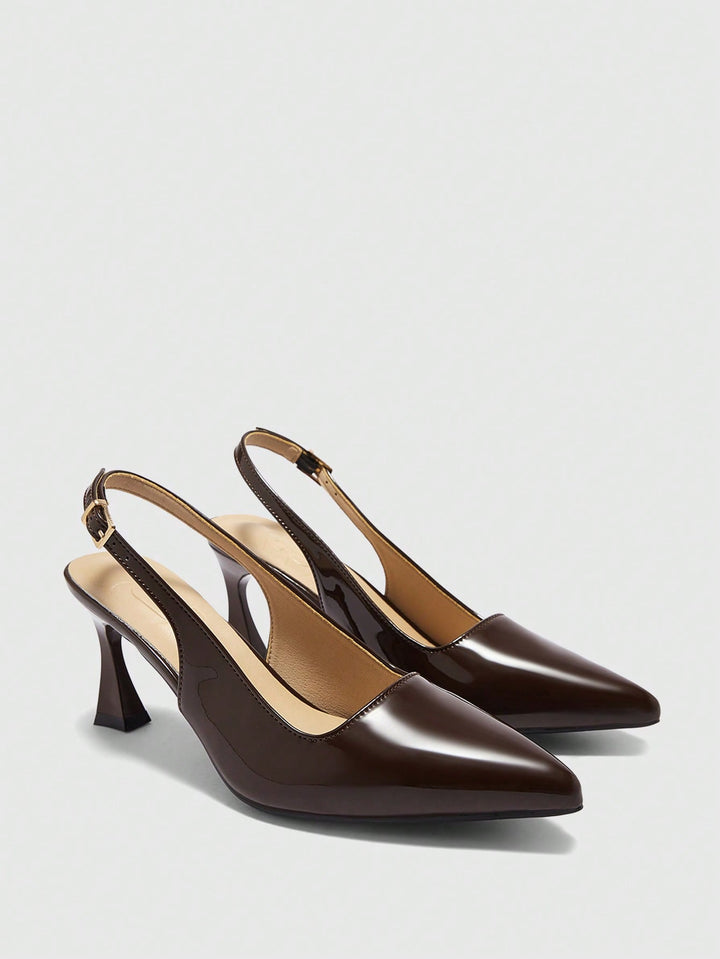 Pantofi cu toc SHEIN, maro