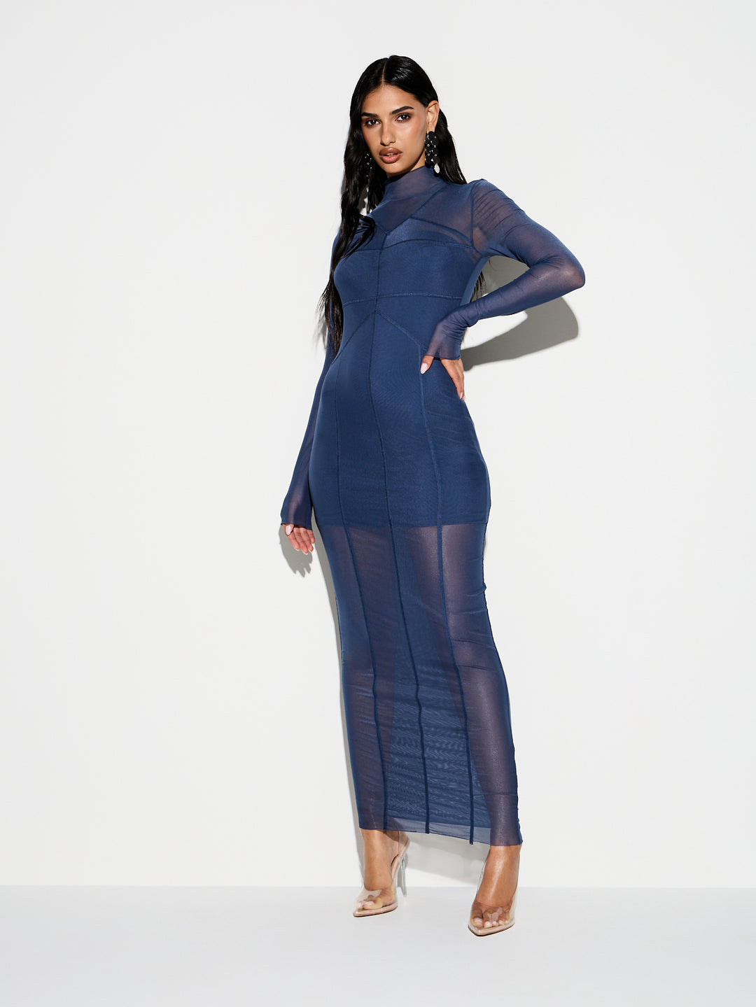 SHEIN maxi ruha, kék