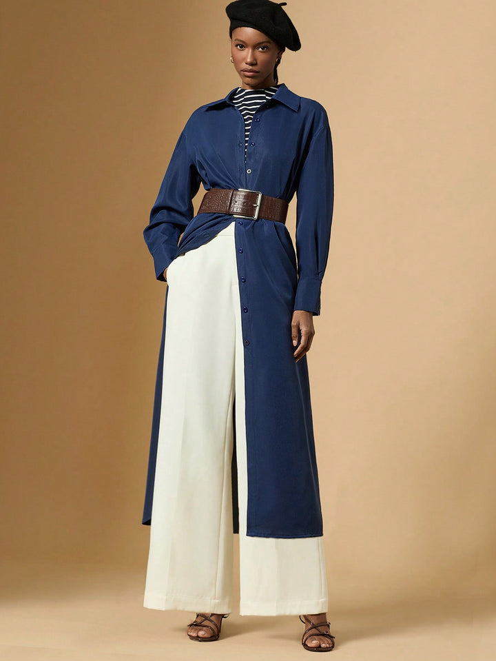 Cămașă SHEIN, albastru