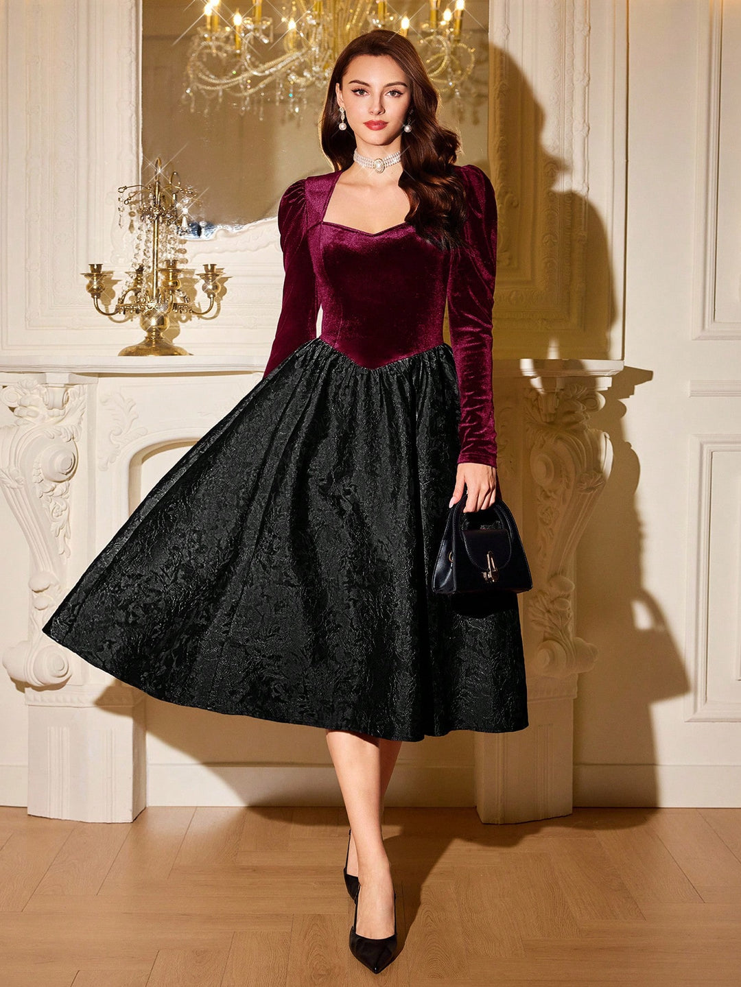 Rochie midi SHEIN, negru