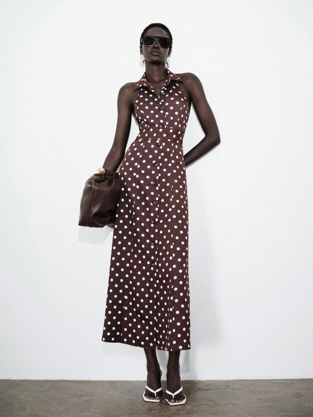 Rochie maxi SHEIN, maro