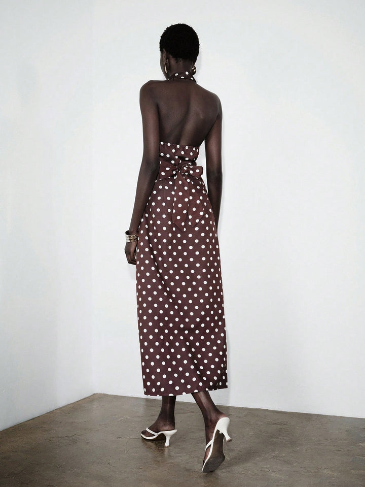 Rochie maxi SHEIN, maro