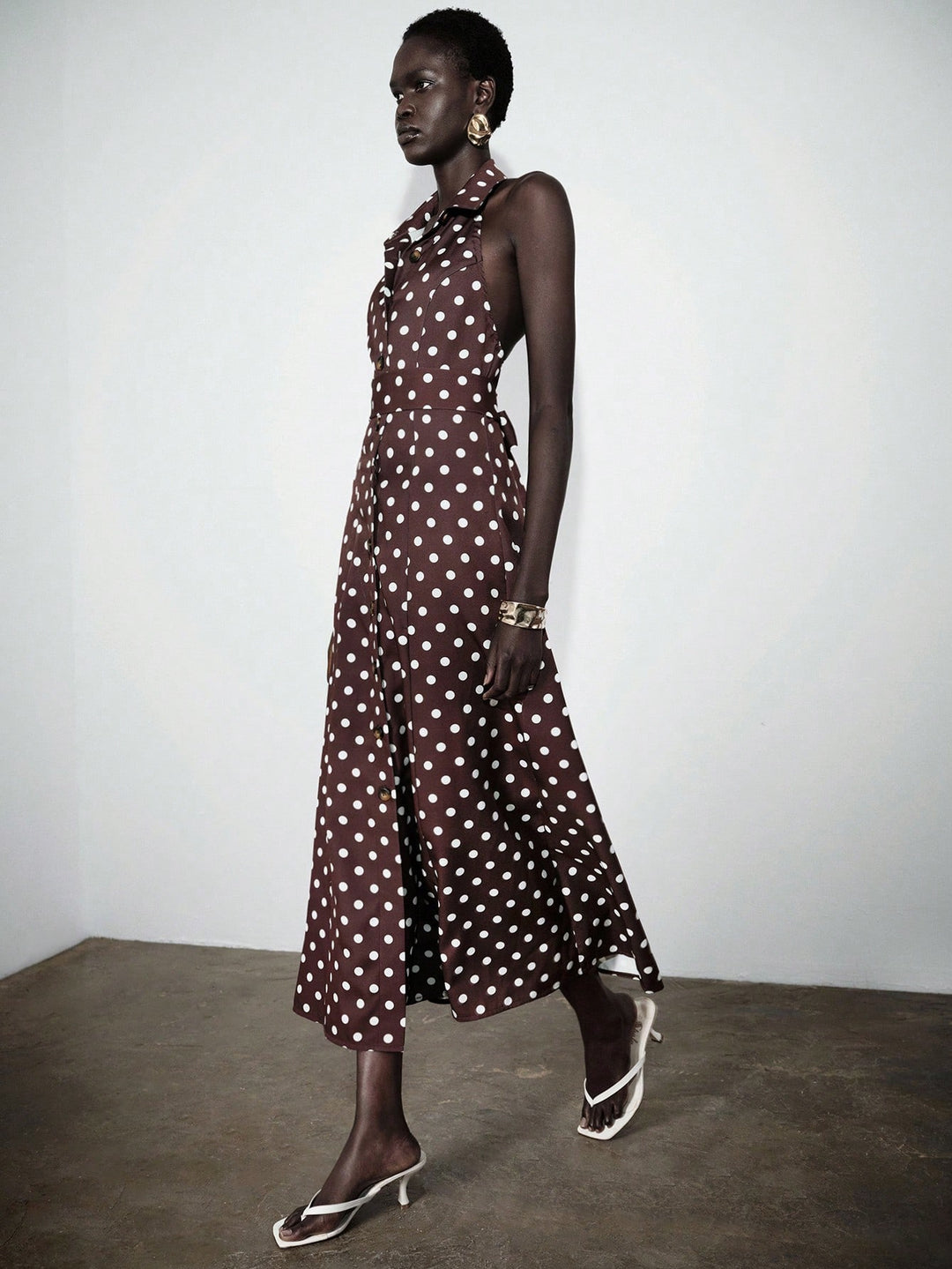 Rochie maxi SHEIN, maro