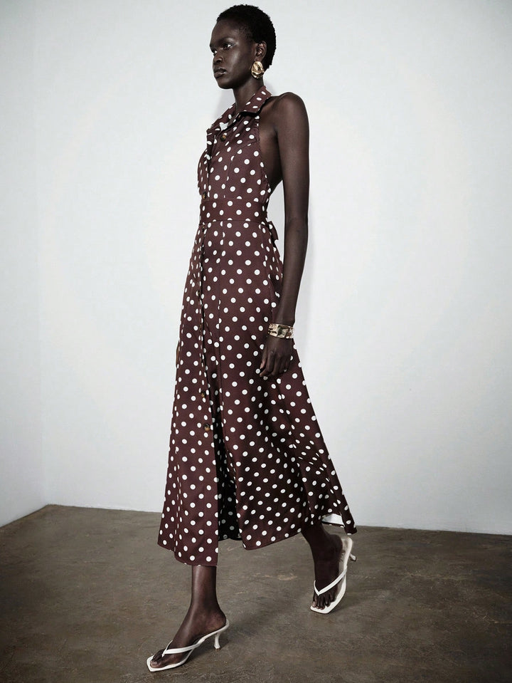 Rochie maxi SHEIN, maro