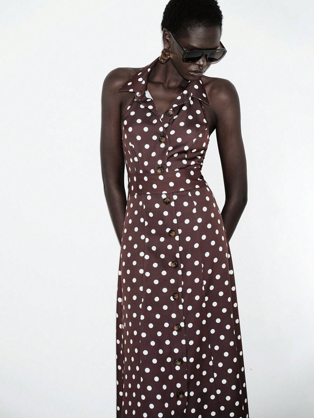 Rochie maxi SHEIN, maro