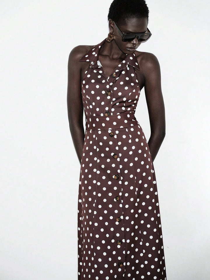 Rochie maxi SHEIN, maro