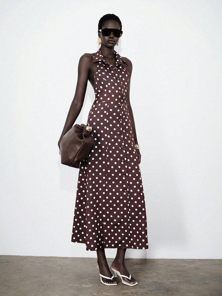 Rochie maxi SHEIN, maro