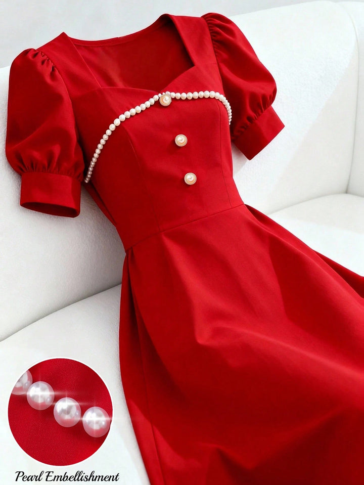 Rochie midi SHEIN, roșu