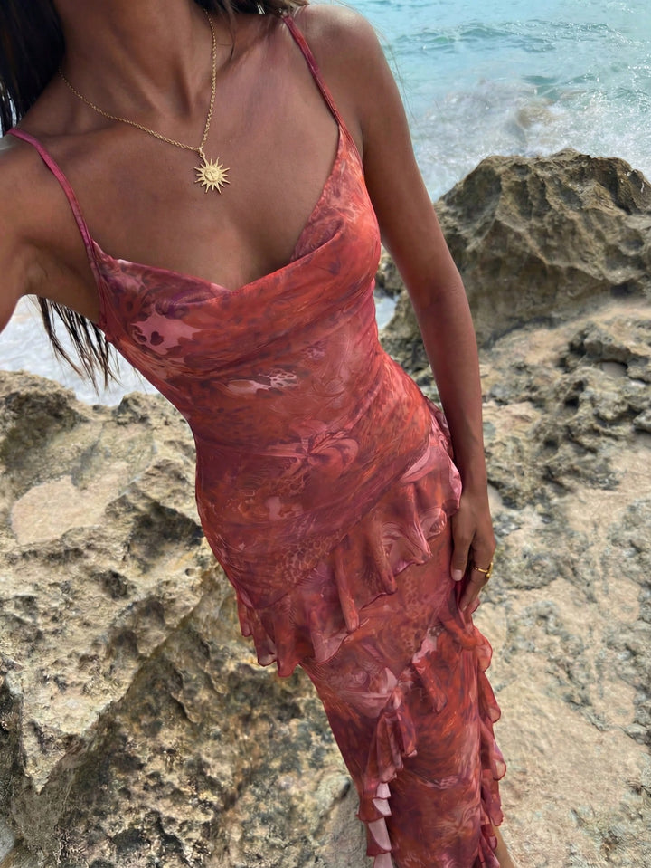 Rochie midi SHEIN, mix culori