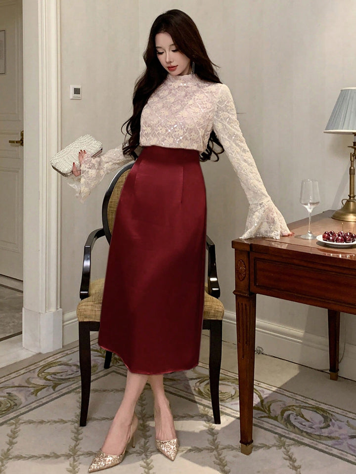 Rochie maxi SHEIN, vișiniu