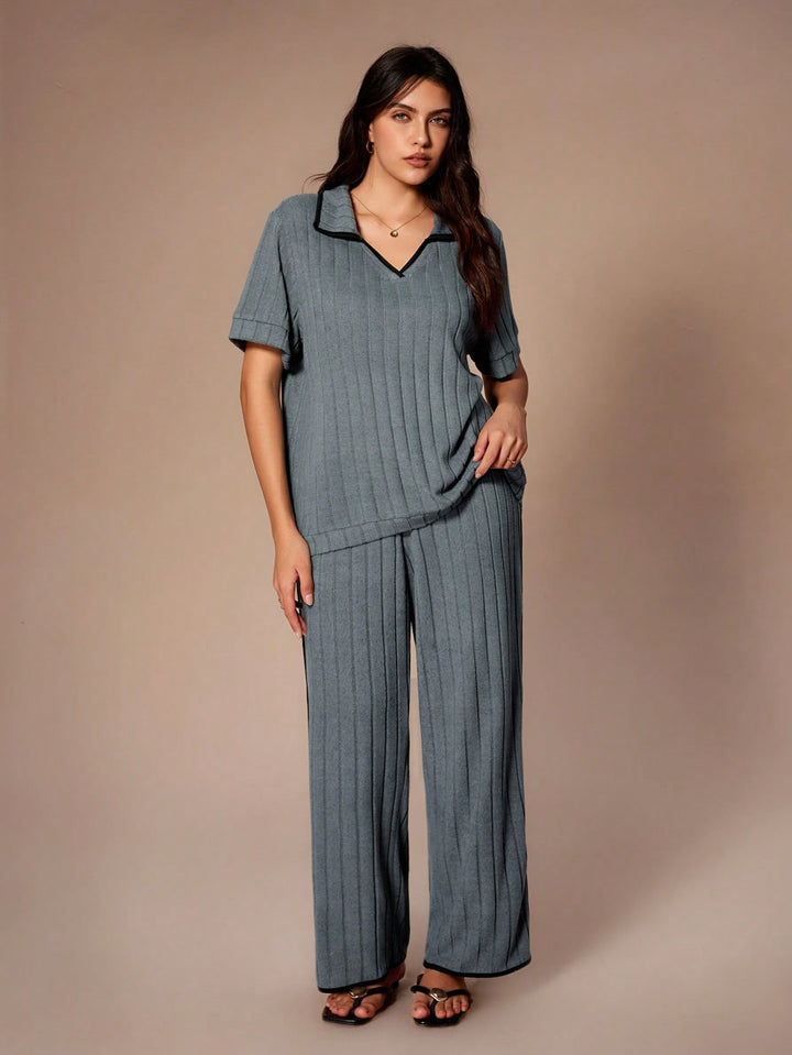 Compleu pijamale SHEIN, albastru