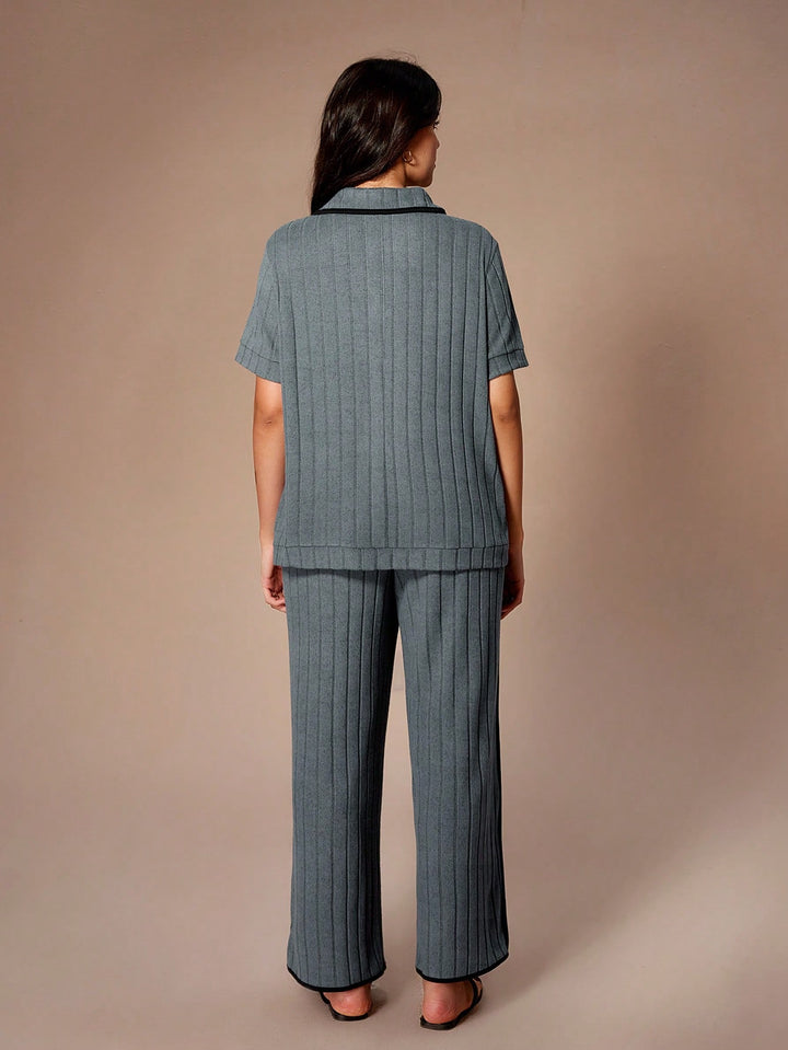 Compleu pijamale SHEIN, albastru