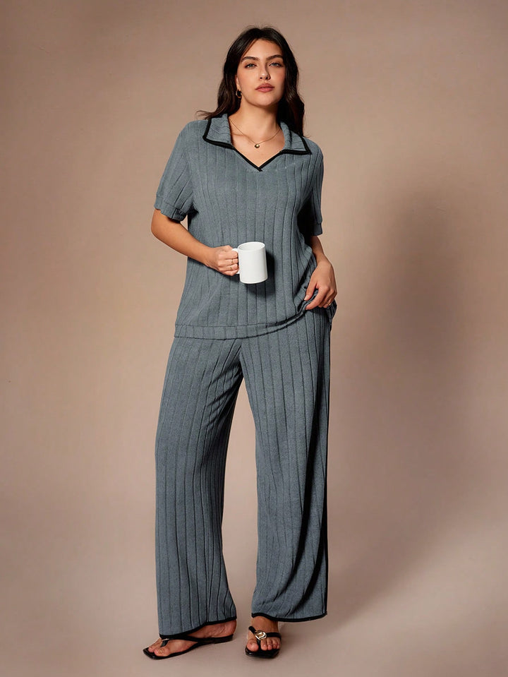 Compleu pijamale SHEIN, albastru