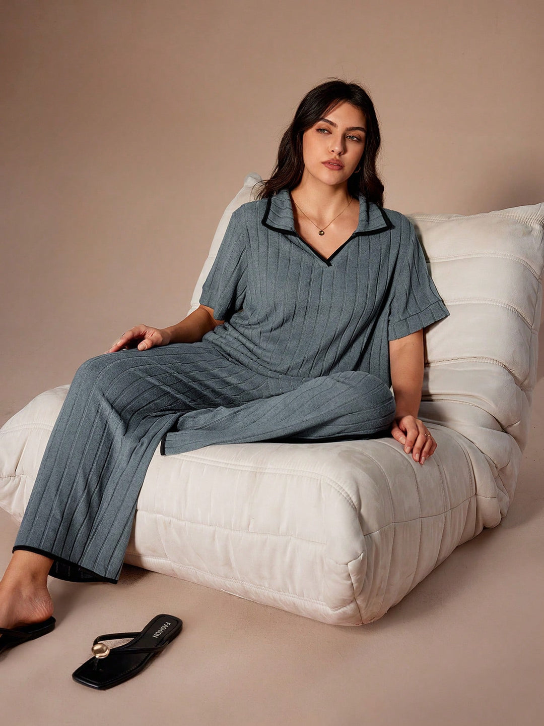 Compleu pijamale SHEIN, albastru