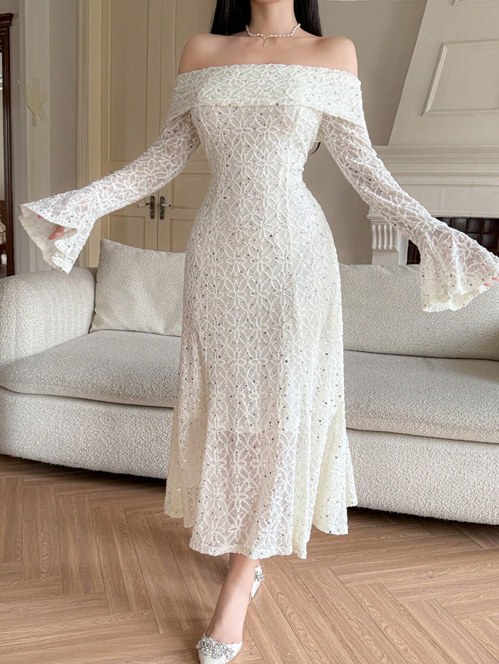 Rochie midi SHEIN, alb