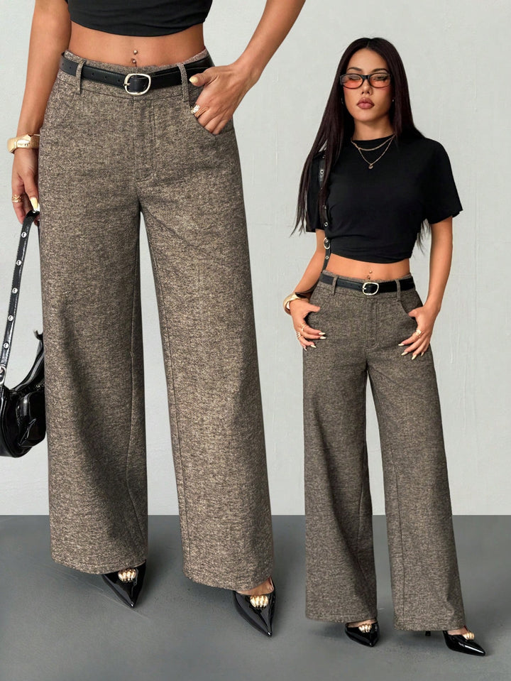 Pantaloni SHEIN, maro