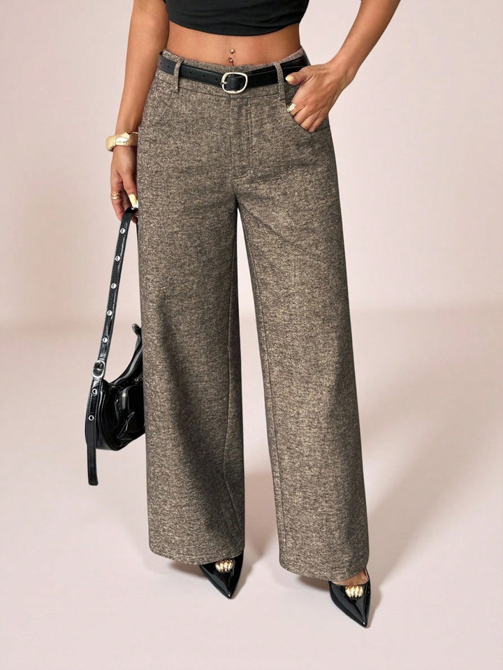 Pantaloni SHEIN, maro