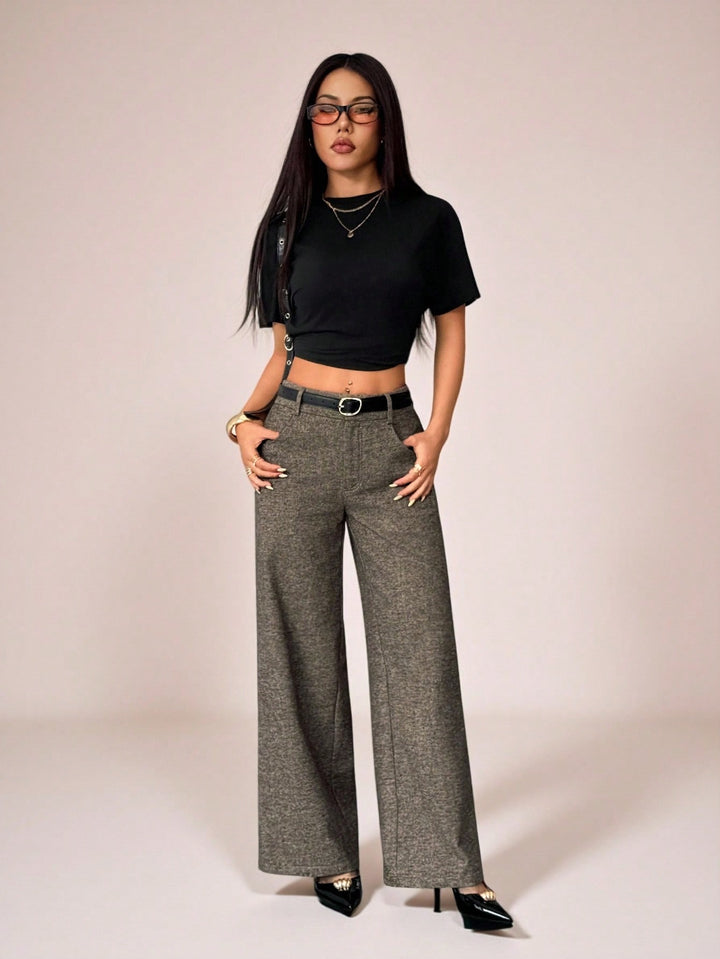 Pantaloni SHEIN, maro