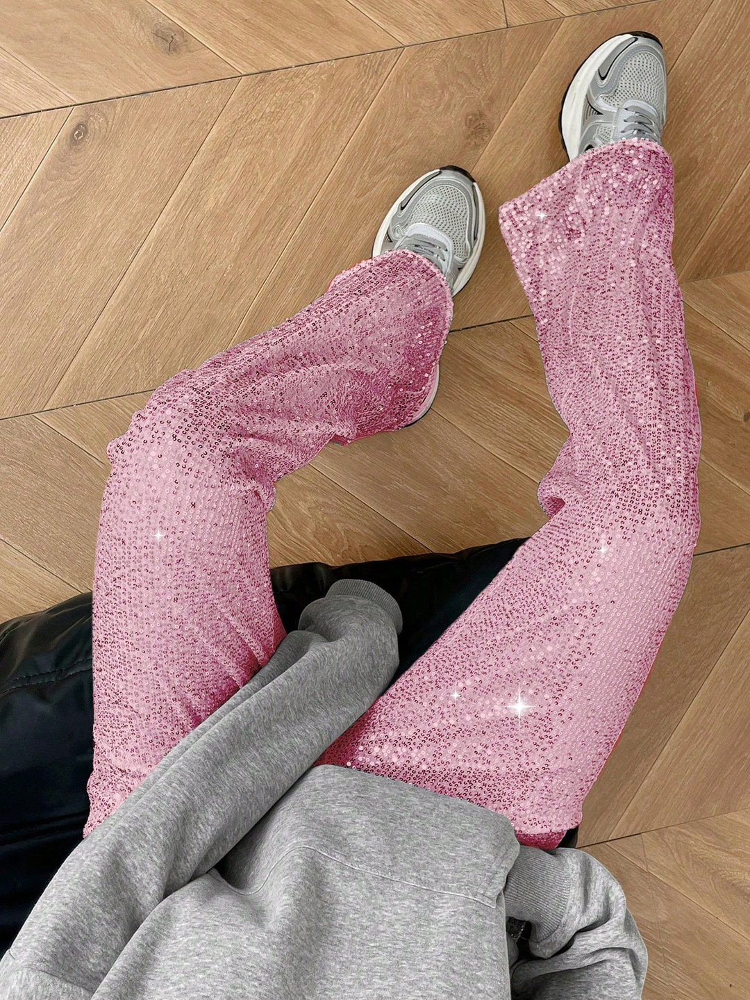 Pantaloni SHEIN, roz