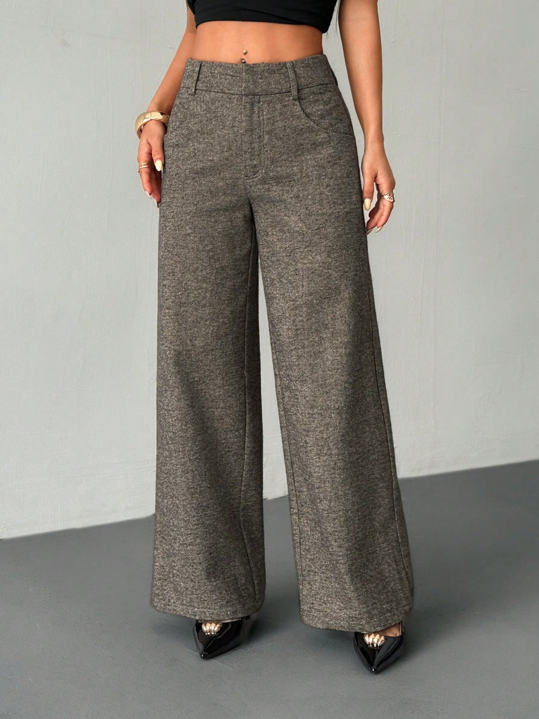 Pantaloni SHEIN, maro