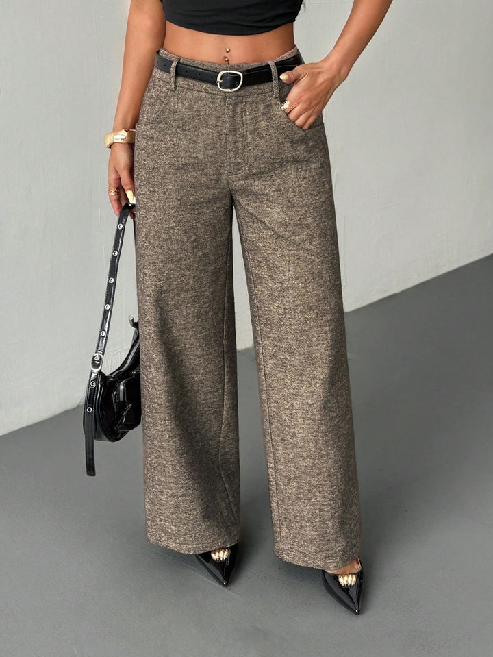 Pantaloni SHEIN, maro