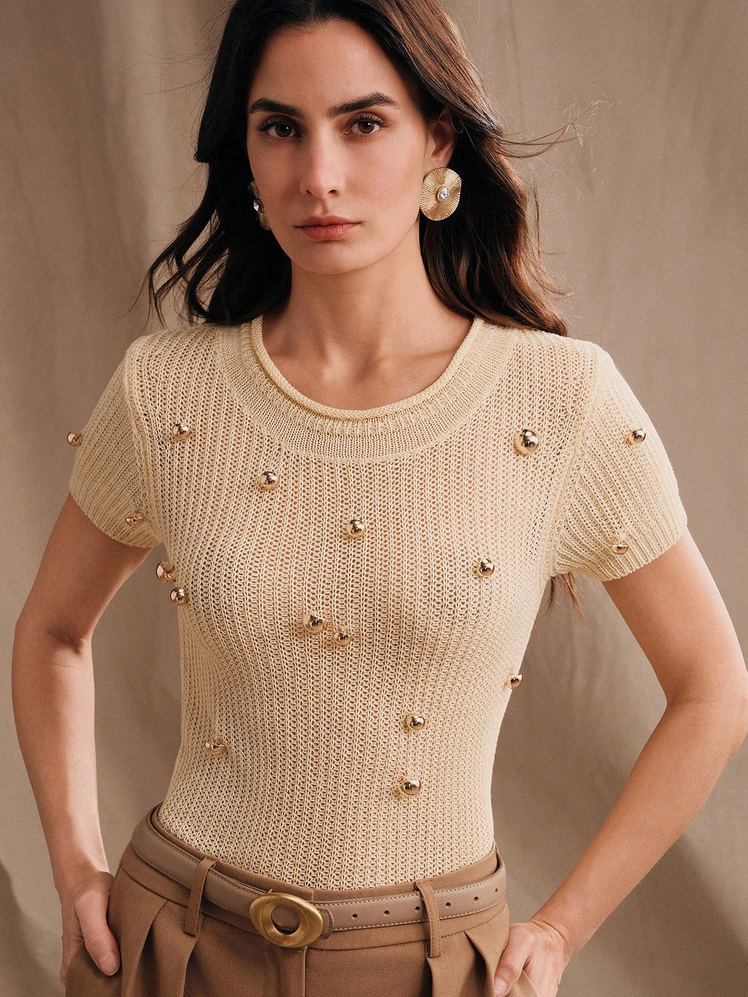 Tricou SHEIN, bej