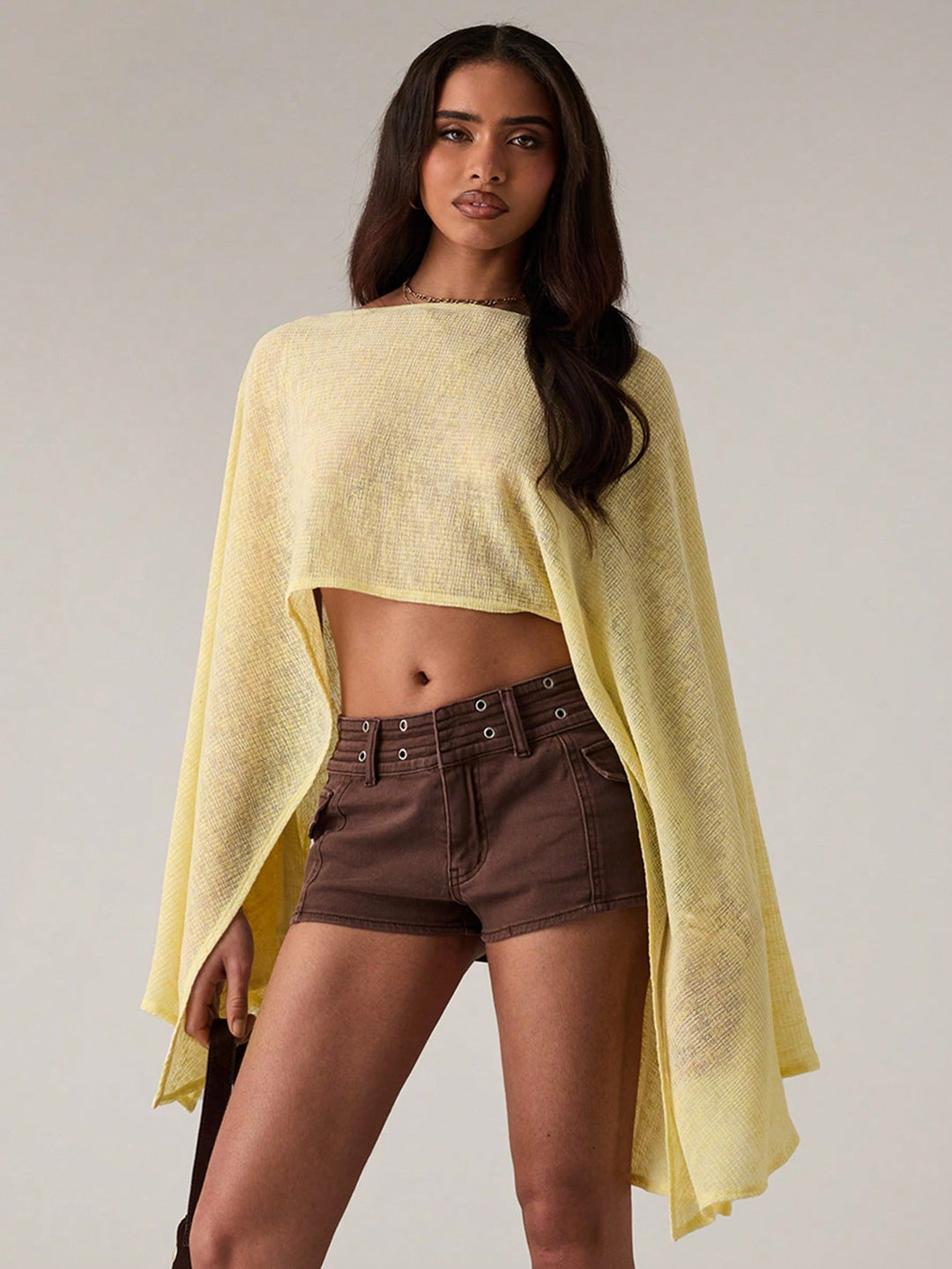 Top SHEIN, galben